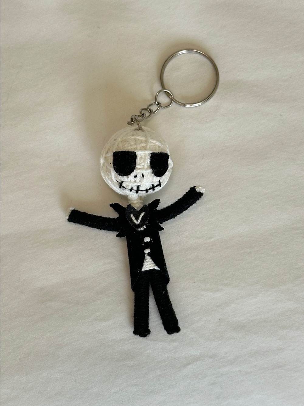 Nightmare Before Christmas Jack Skellington Handmade Skeleton Doll Keychain